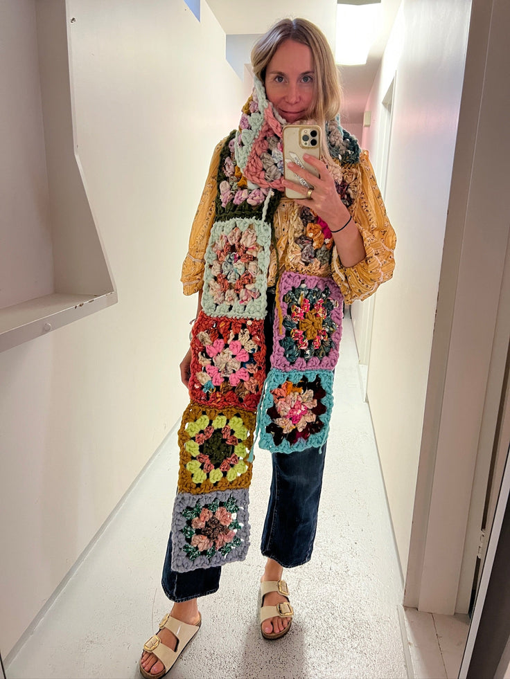 Granny Square Scarf: The Ultimate Stashbuster