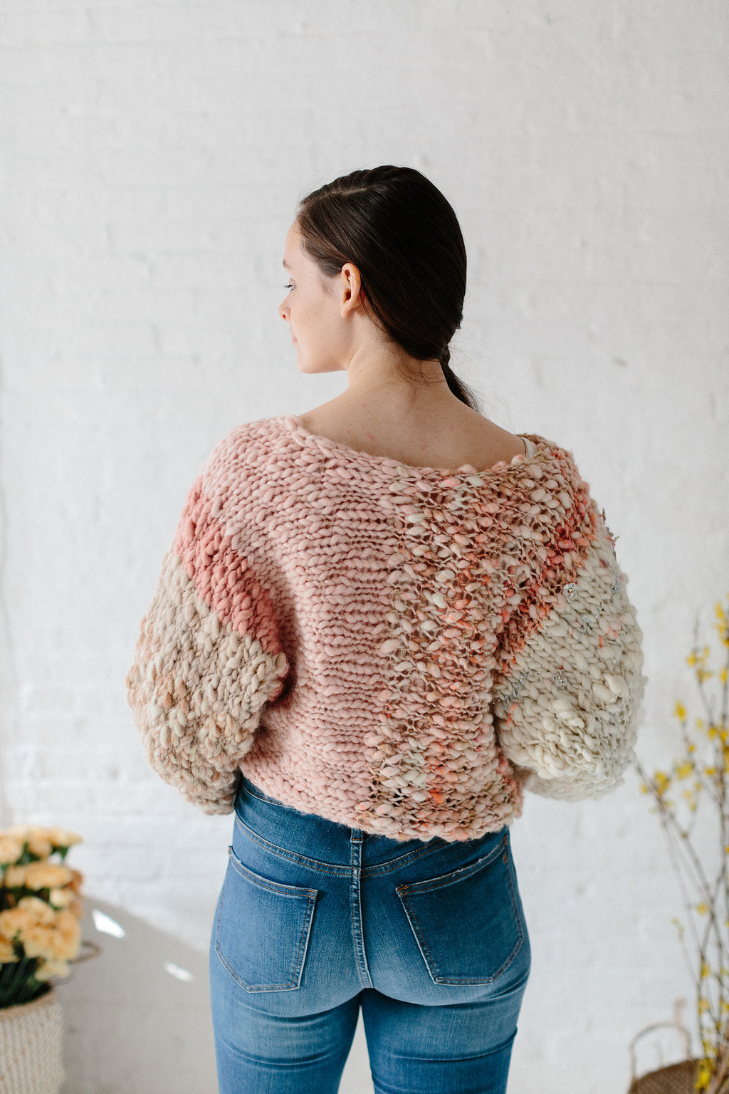 Knit Collage Be Mine Striped Sweater Pattern