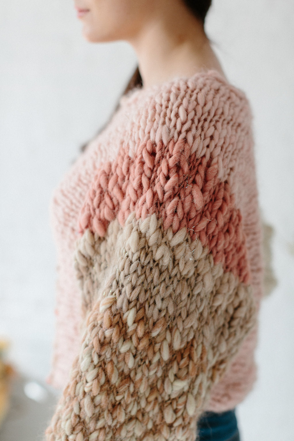 Knit Collage Be Mine Striped Sweater Pattern