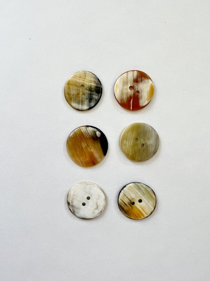 Handspun Hope Cow Horn Buttons
