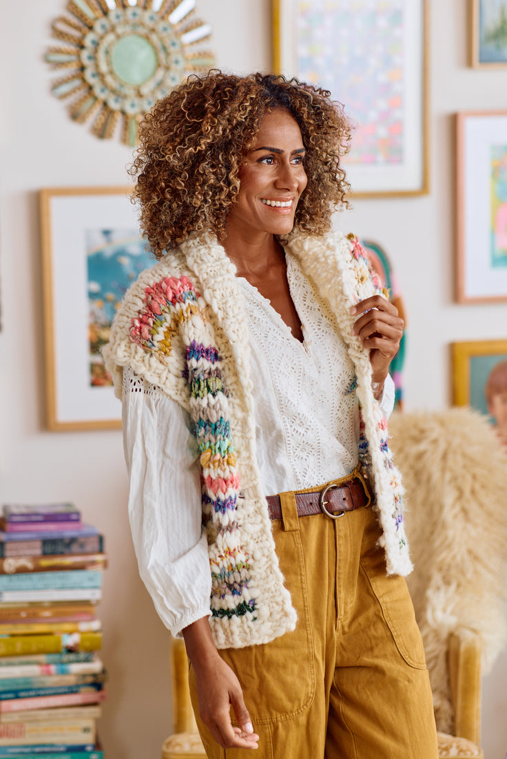 Rodeo Vest Mixed Yarn ~ Knitalong Kit