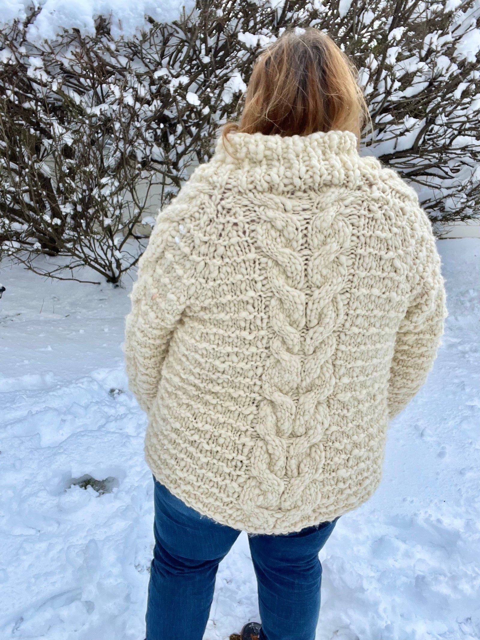 Knit Collage Snowcap Cable Cardi Pattern