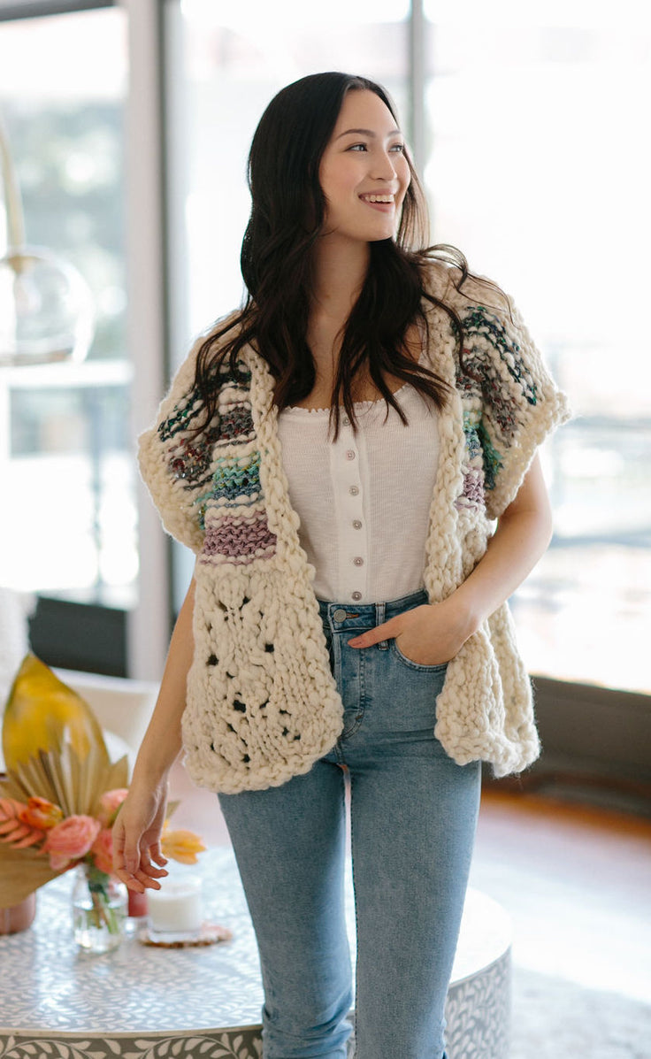 Knit Collage Beachy Cardi Pattern