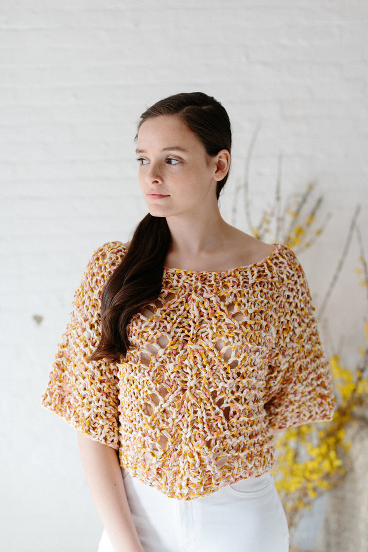 Calista Sweater Pattern Knit Collage Wildflower Yarn