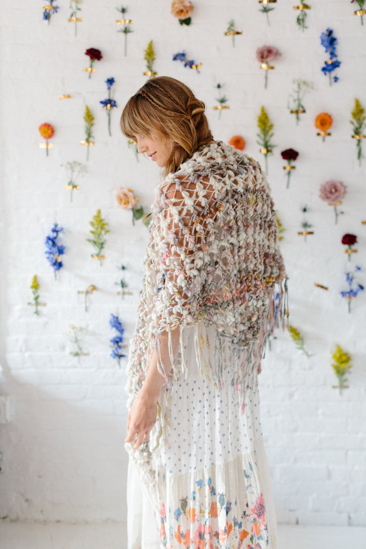 Color Dipped Twinkle Shawl Knit Collage Knitting Pattern