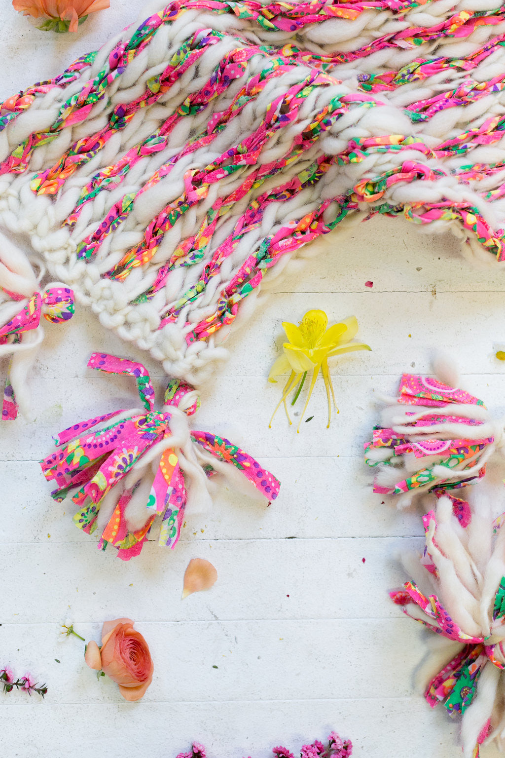 Knit Collage Stripe Story Scarf Pattern