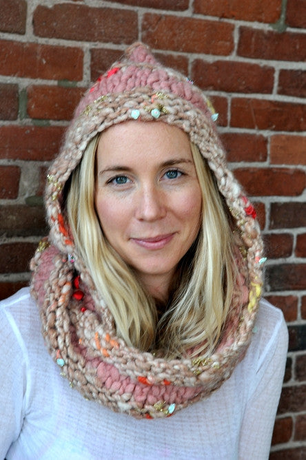 Hoodie Cowl Pattern – Knit Collage - Main Image