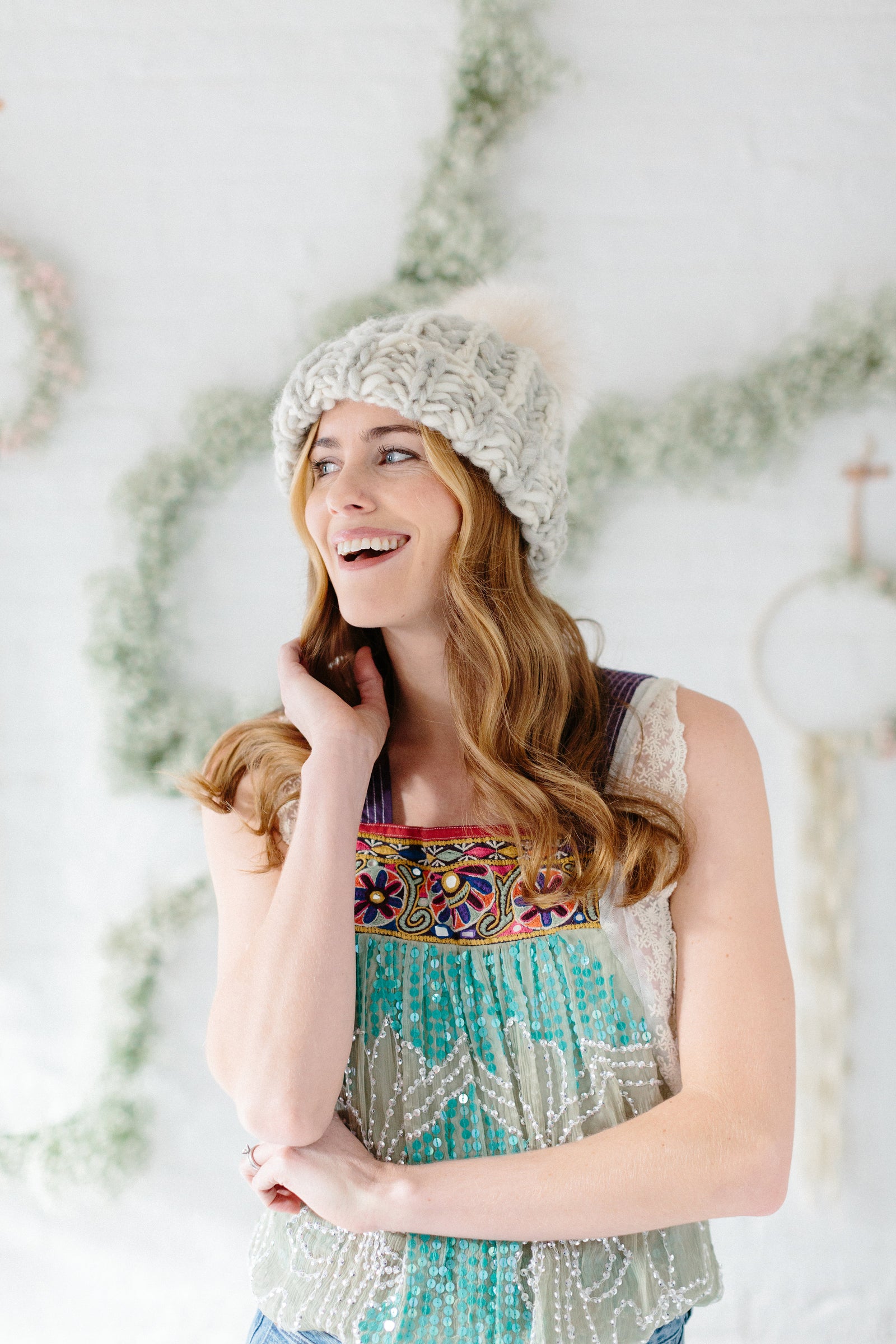 Joie Brioche Hat Knit Collage - chunky yarn knitting pattern