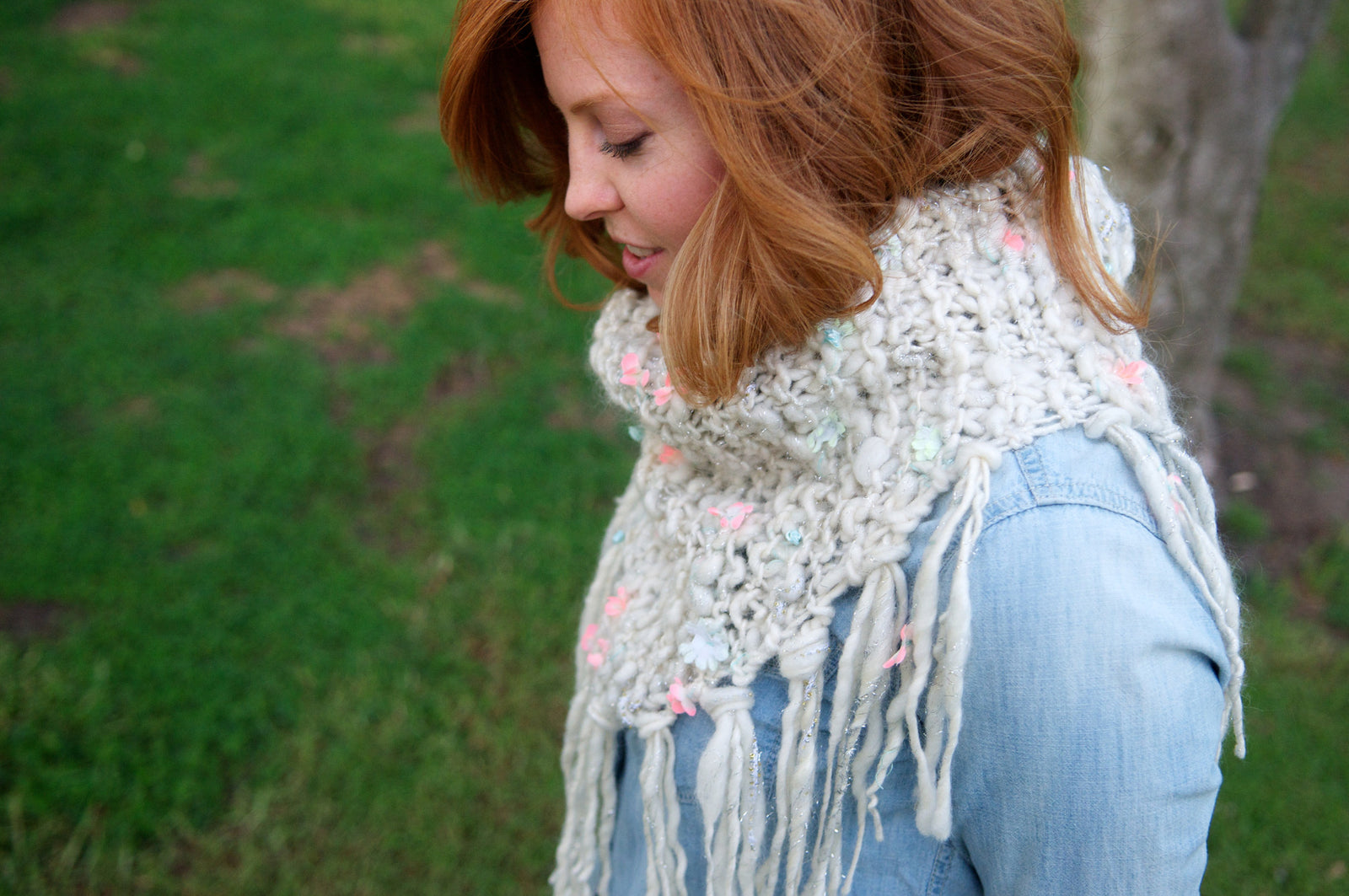 Knit Collage Keep Me Cozy Fringe Cowl