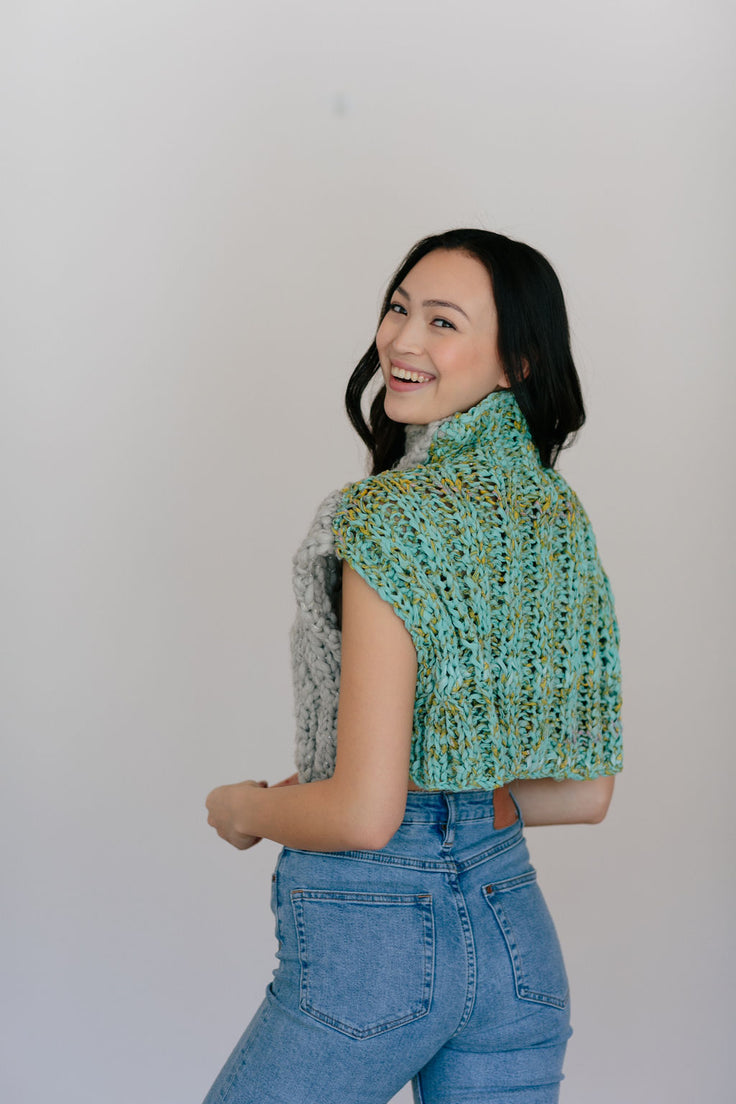 The Diamond Crop Sweater Details