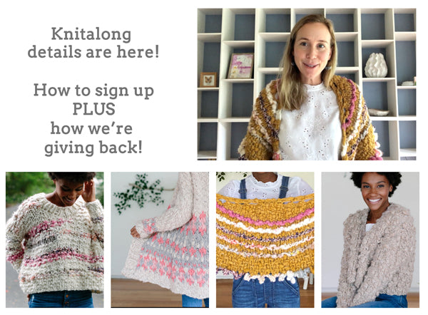 Knitalong details + giving back!