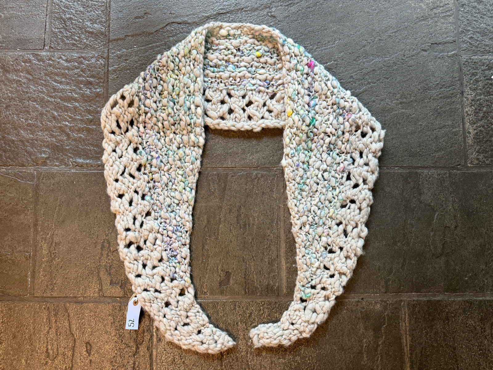 Amulet Shawl ~ Fog Heather / Chasing Rainbows Sample 52