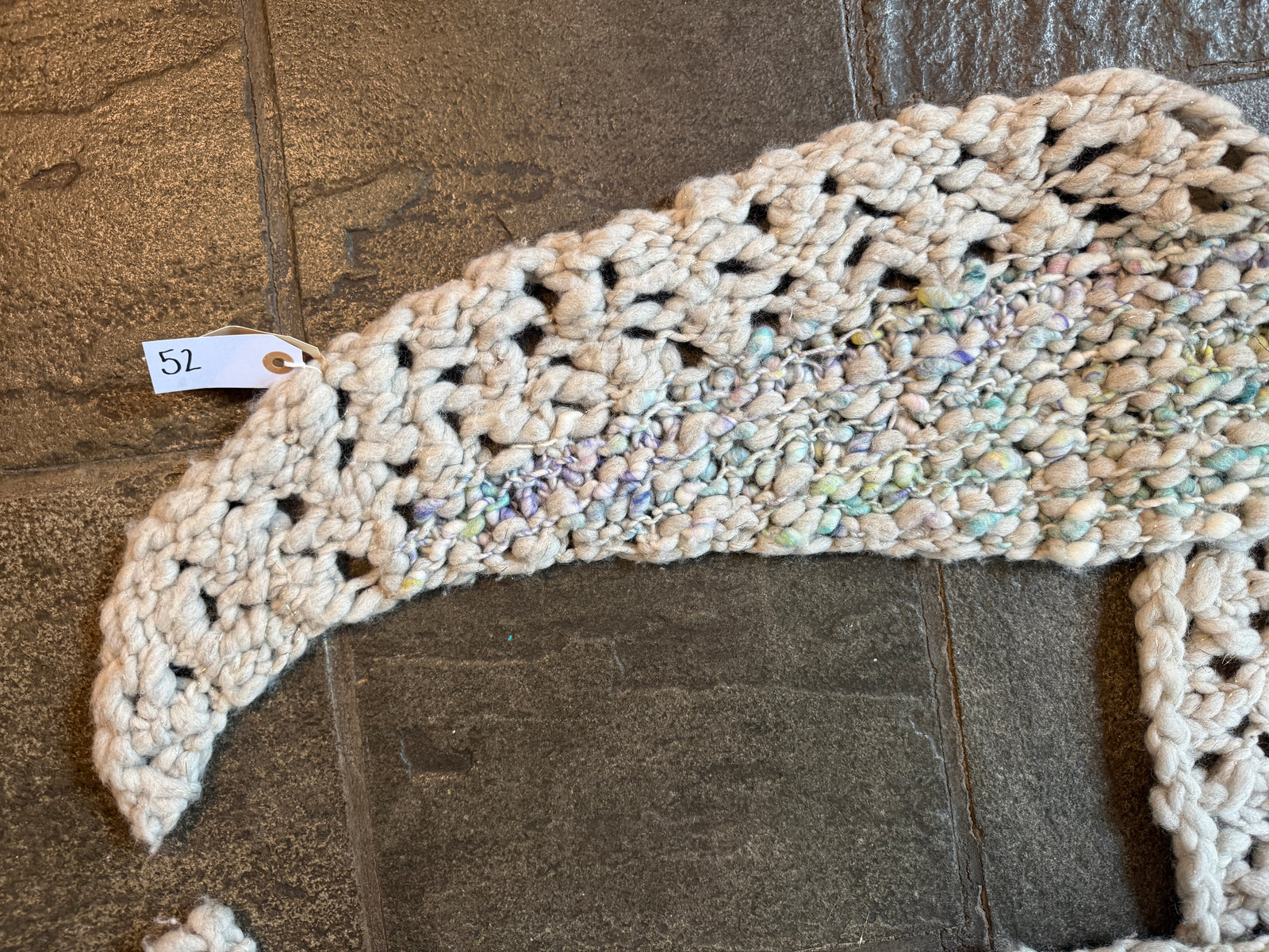 Amulet Shawl ~ Fog Heather / Chasing Rainbows Sample 52