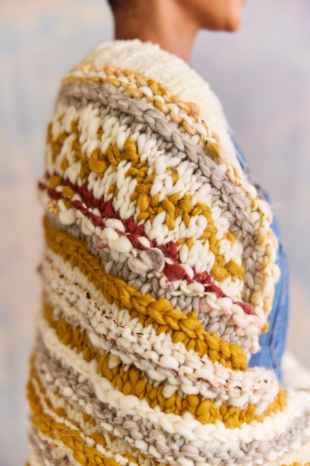 Aspenglow Cocoon Cardi ~ French Vanilla / Aurora Sample 33