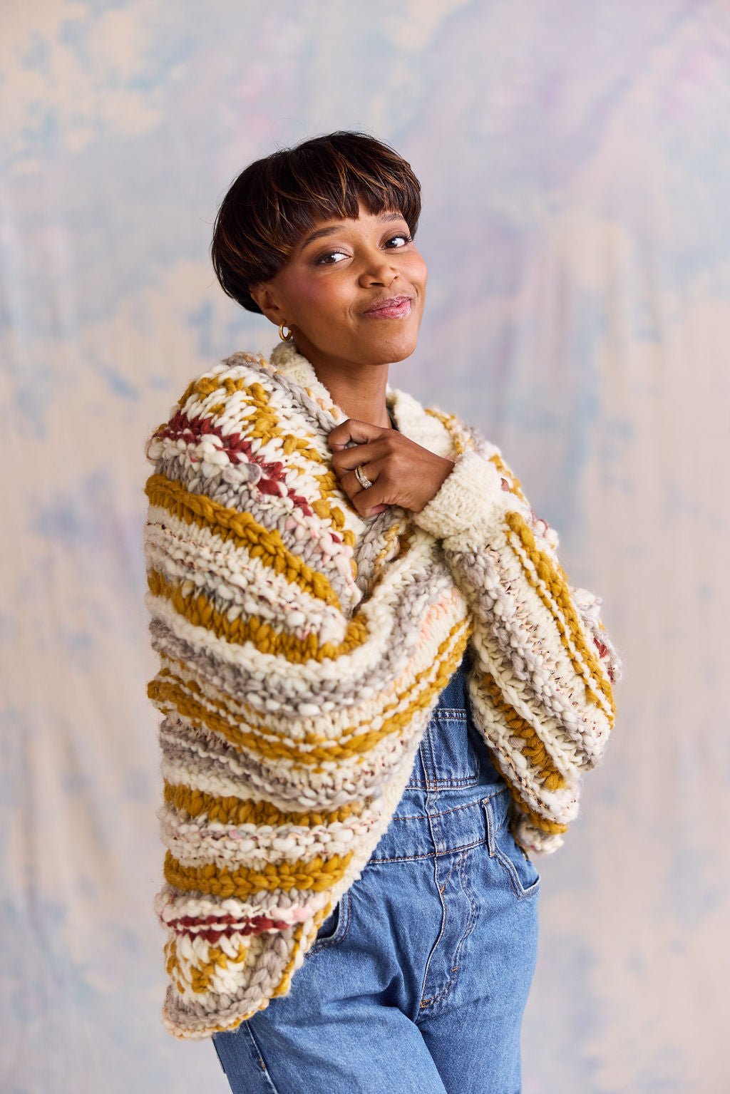 Aspenglow Cocoon Cardi ~ French Vanilla / Aurora Sample 33