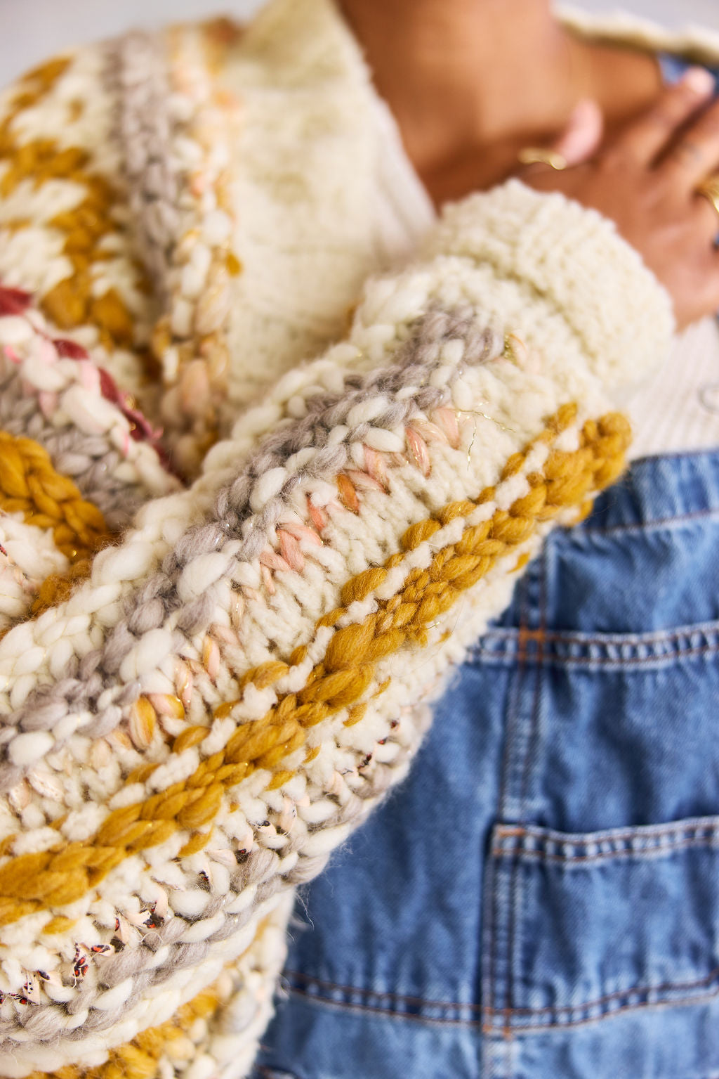 Aspenglow Cocoon Cardi ~ French Vanilla / Aurora Sample 33