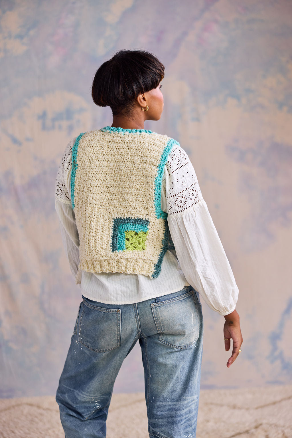 Wandering Patch Vest Pattern – Knit Collage