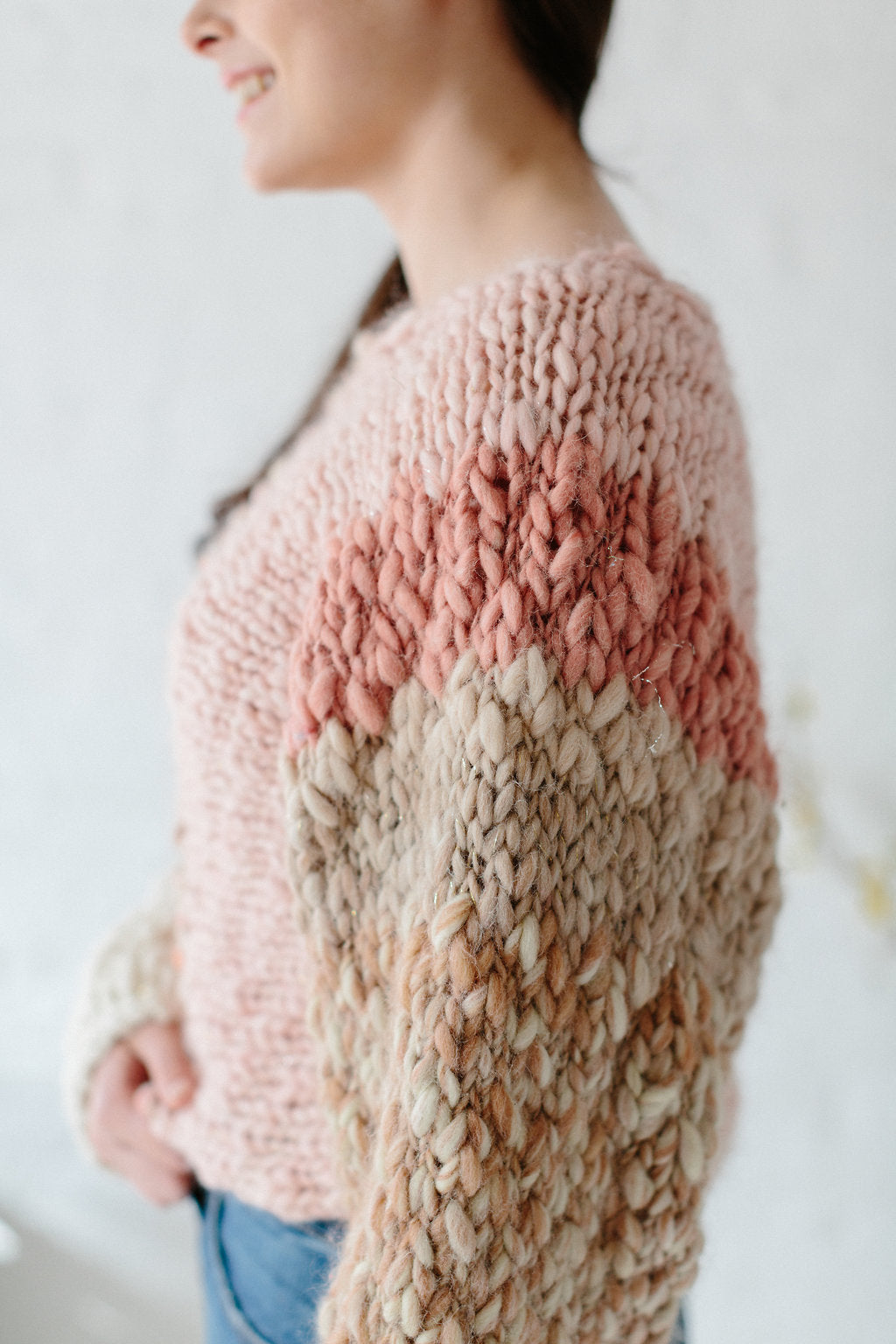Knit Collage Be Mine Striped Sweater Pattern