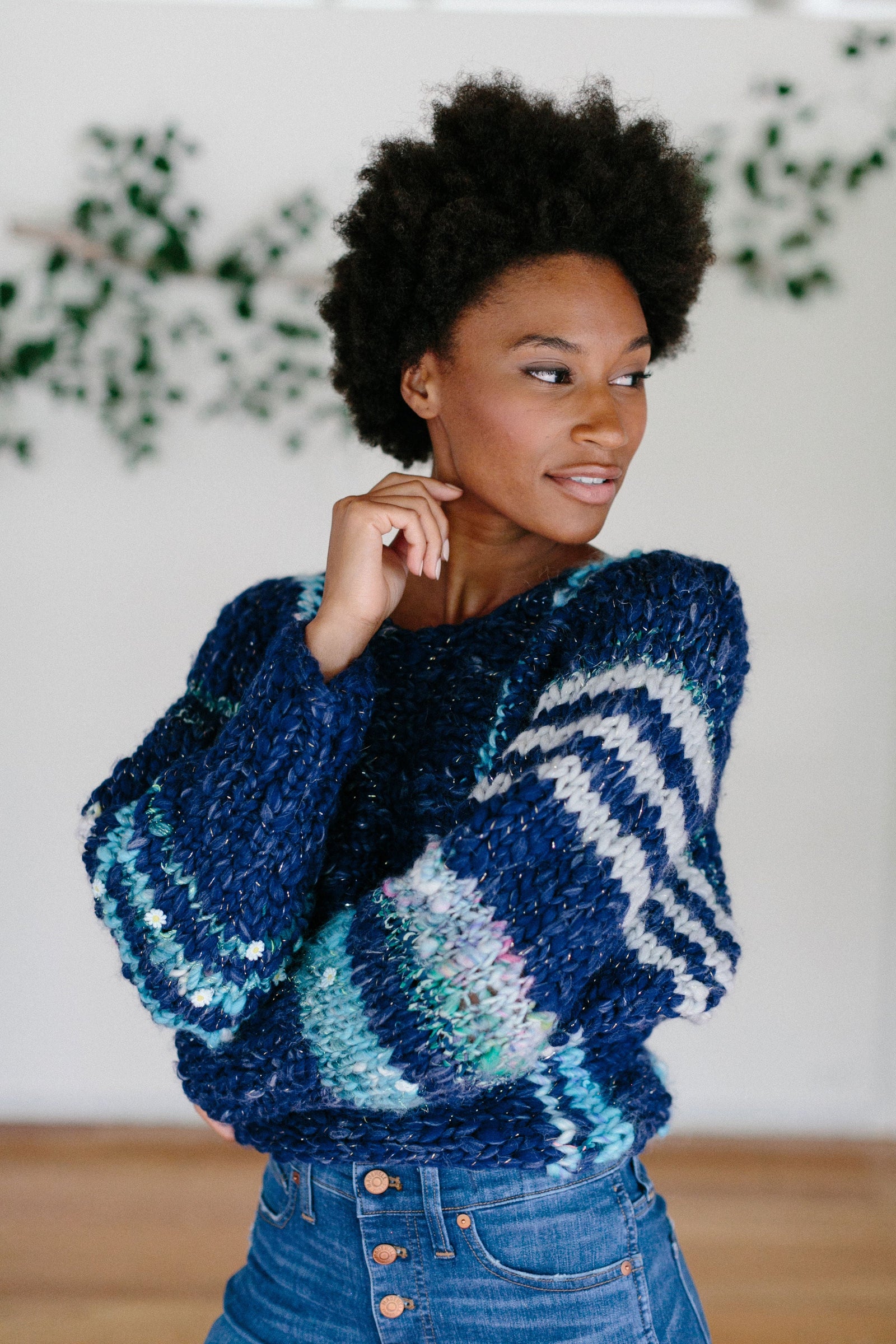 Knit Collage Be Mine Striped Sweater Pattern