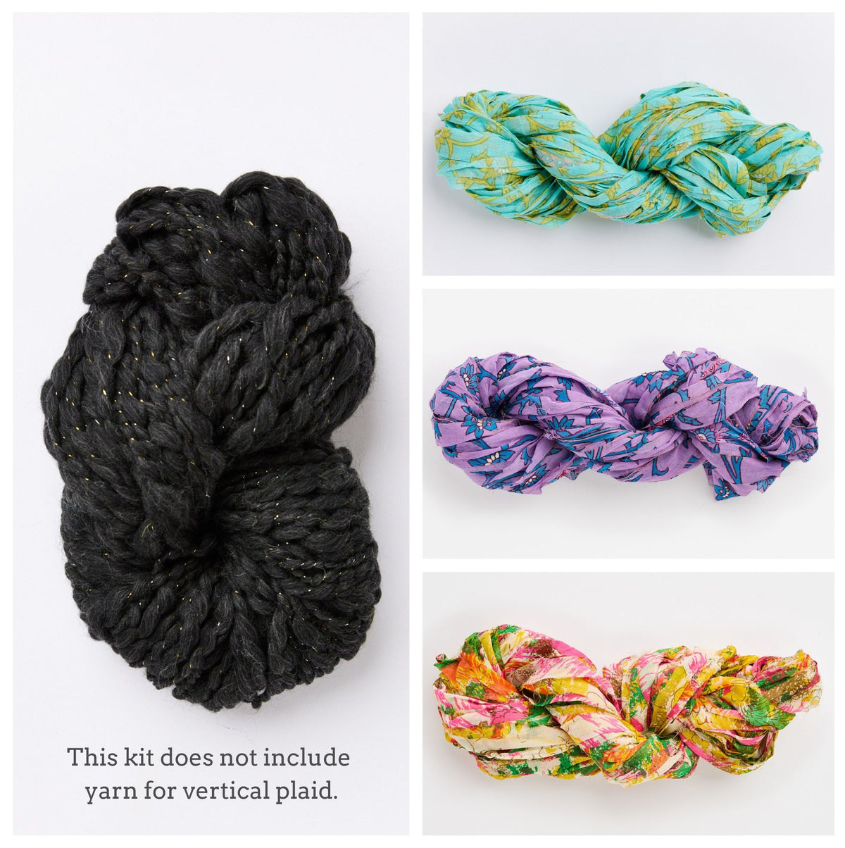 Plaid Happy Sweater without Vertical Plaid Yarn ~ Knitalong Kit