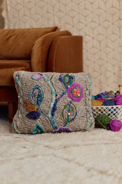Blooming Plaid Pillow ~ Knitalong Pattern
