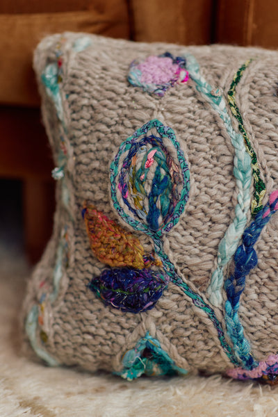 Blooming Plaid Pillow ~ Knitalong Pattern