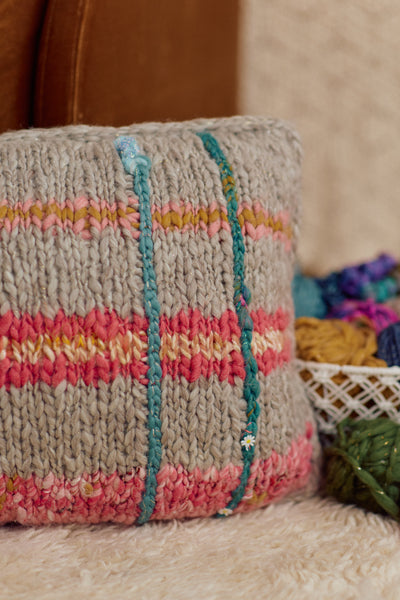 Blooming Plaid Pillow ~ Knitalong Pattern