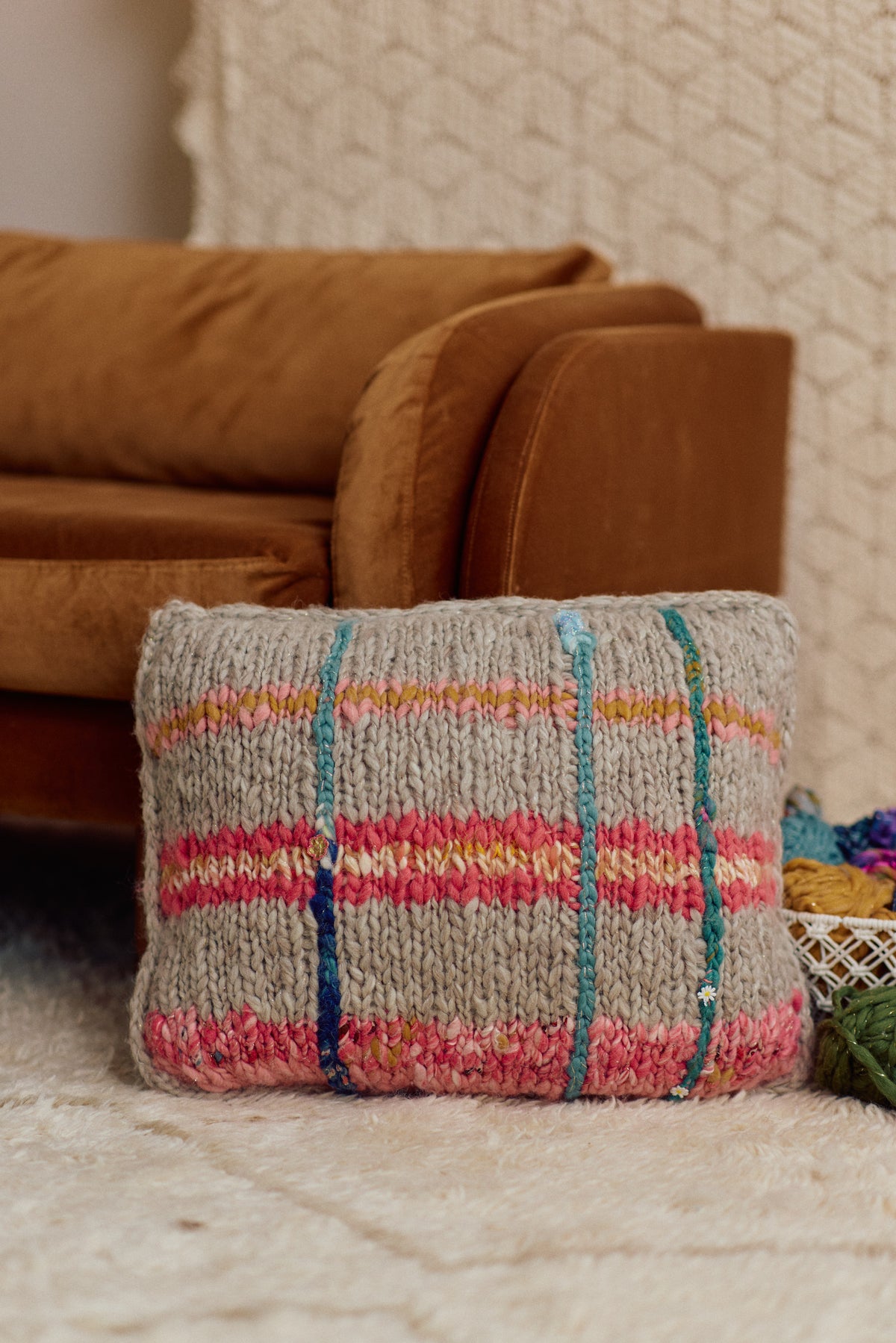 Blooming Plaid Pillow ~ Knitalong Pattern