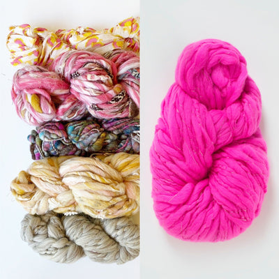 Bonfire Crescent Shawl Kit