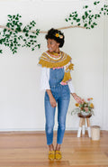 Knit Collage Bonfire Crescent Shawl Pattern