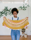 Knit Collage Bonfire Crescent Shawl Pattern