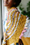 Knit Collage Bonfire Crescent Shawl Pattern