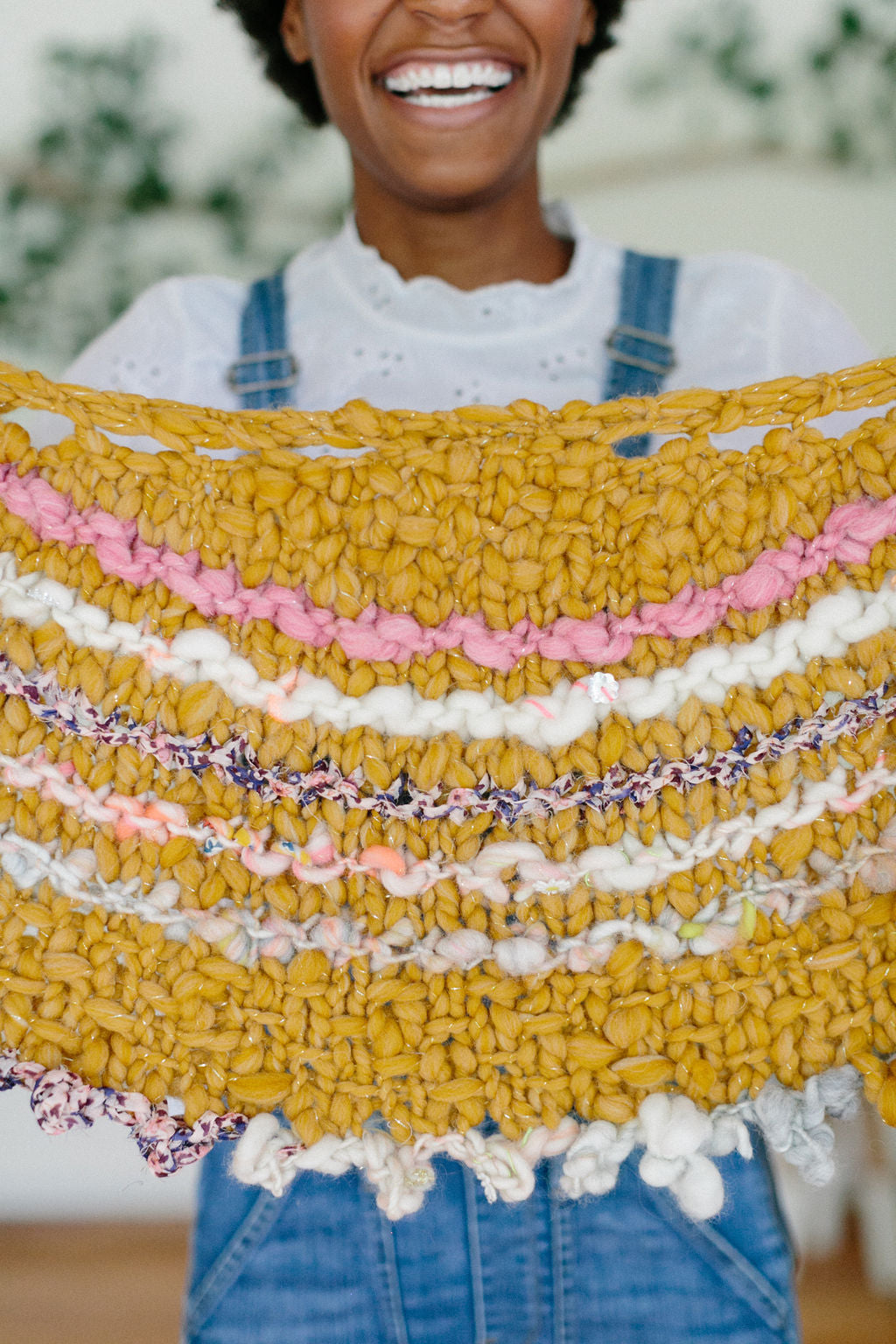 Knit Collage Bonfire Crescent Shawl Pattern