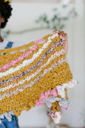 Knit Collage Bonfire Crescent Shawl Pattern