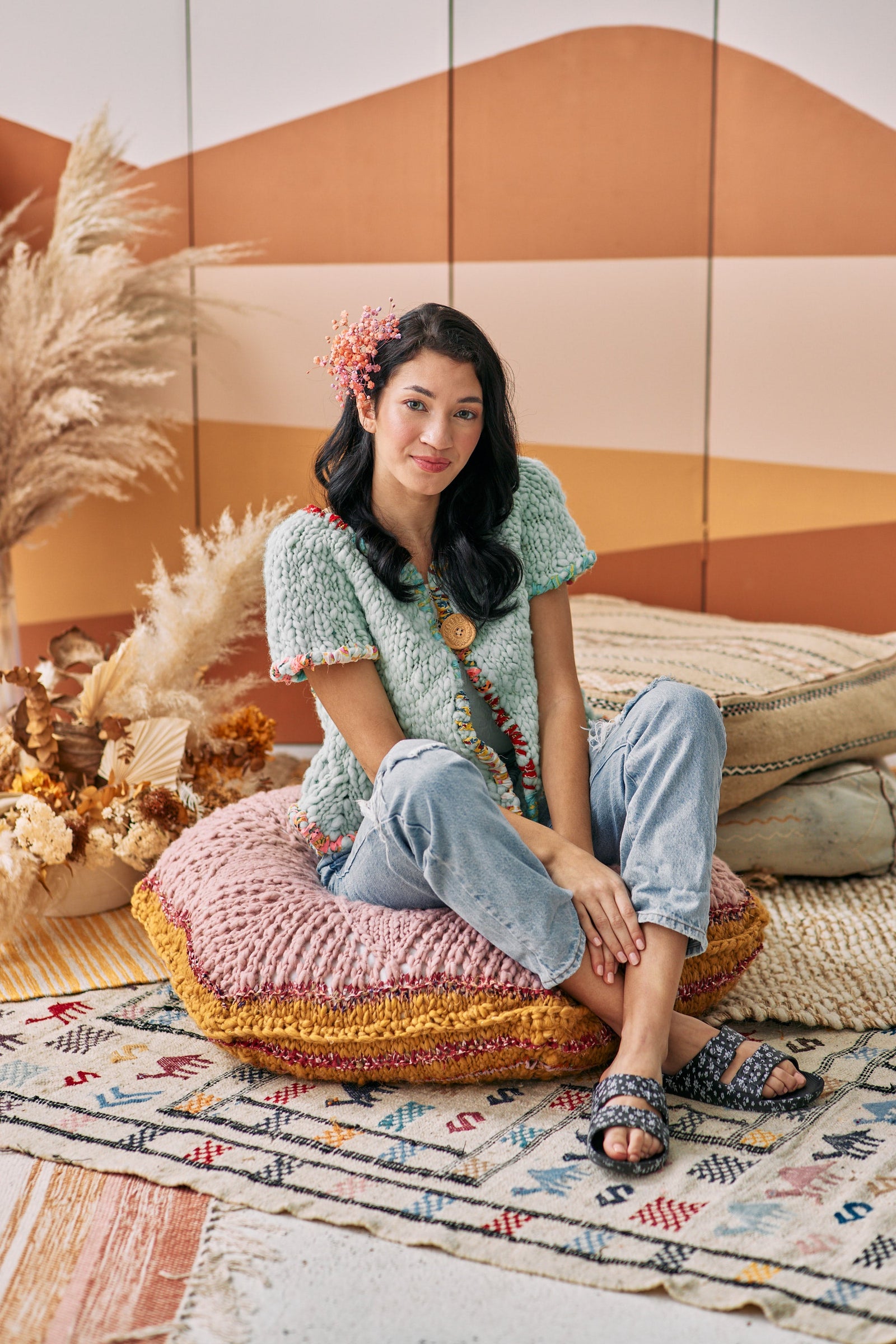 Botanical Floor Pillow Pattern