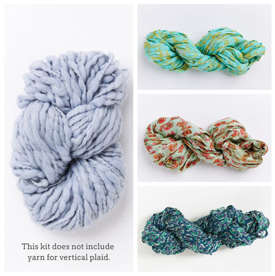 Plaid Happy Sweater without Vertical Plaid Yarn ~ Knitalong Kit