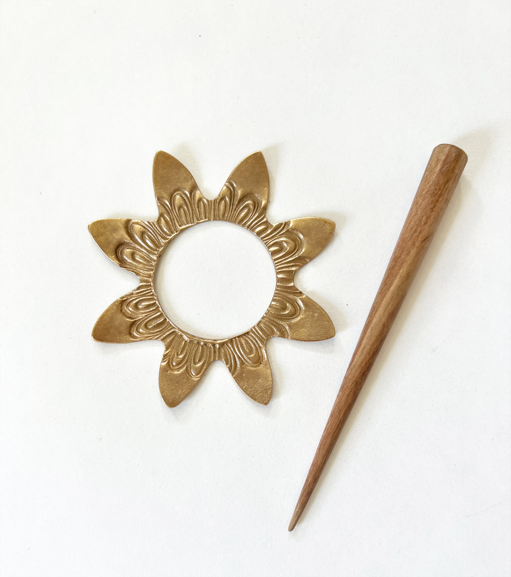 Bronze Sunshine Shawl Pin