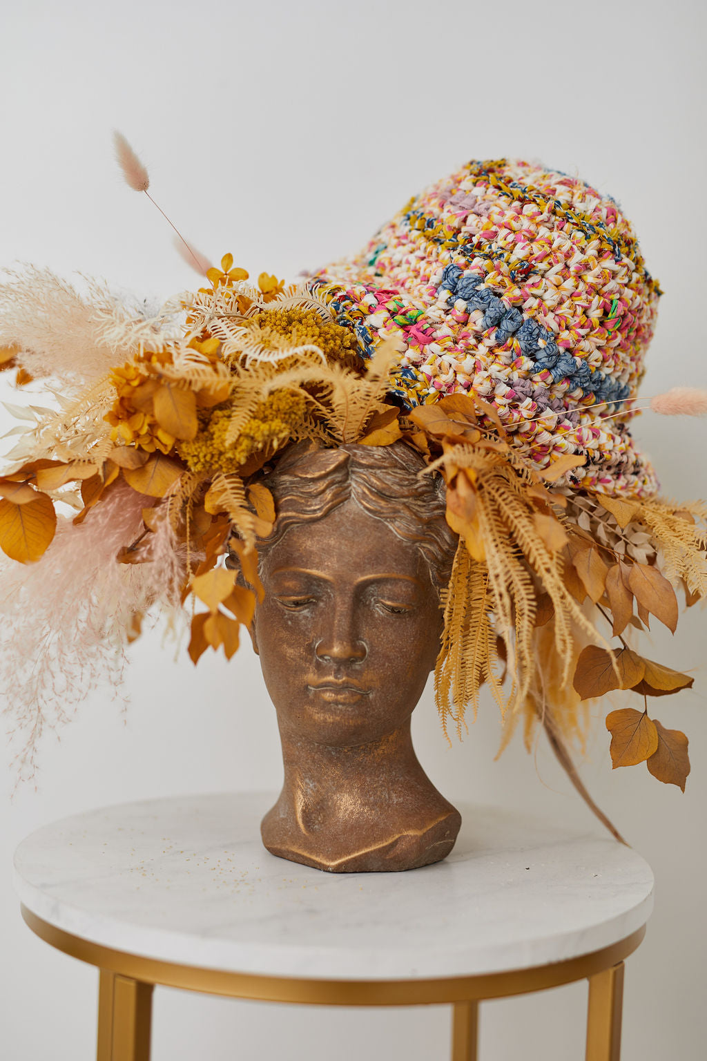 【AAKAM】Multi Studded Knit Bucket Hat Flower ◇24FW AAKAM Multi Studded Knit Bucket Hat (Flower)◇ 帽子
