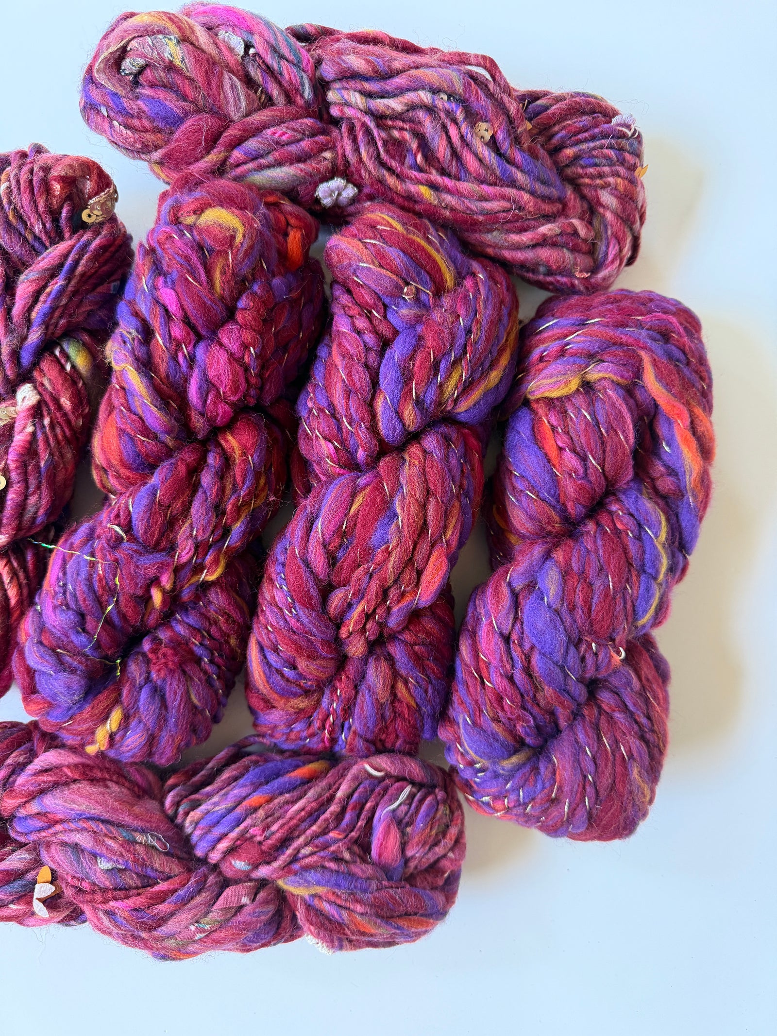 SOLD Dark Red Sample Skein Bundle ~ 6 Mini Skeins