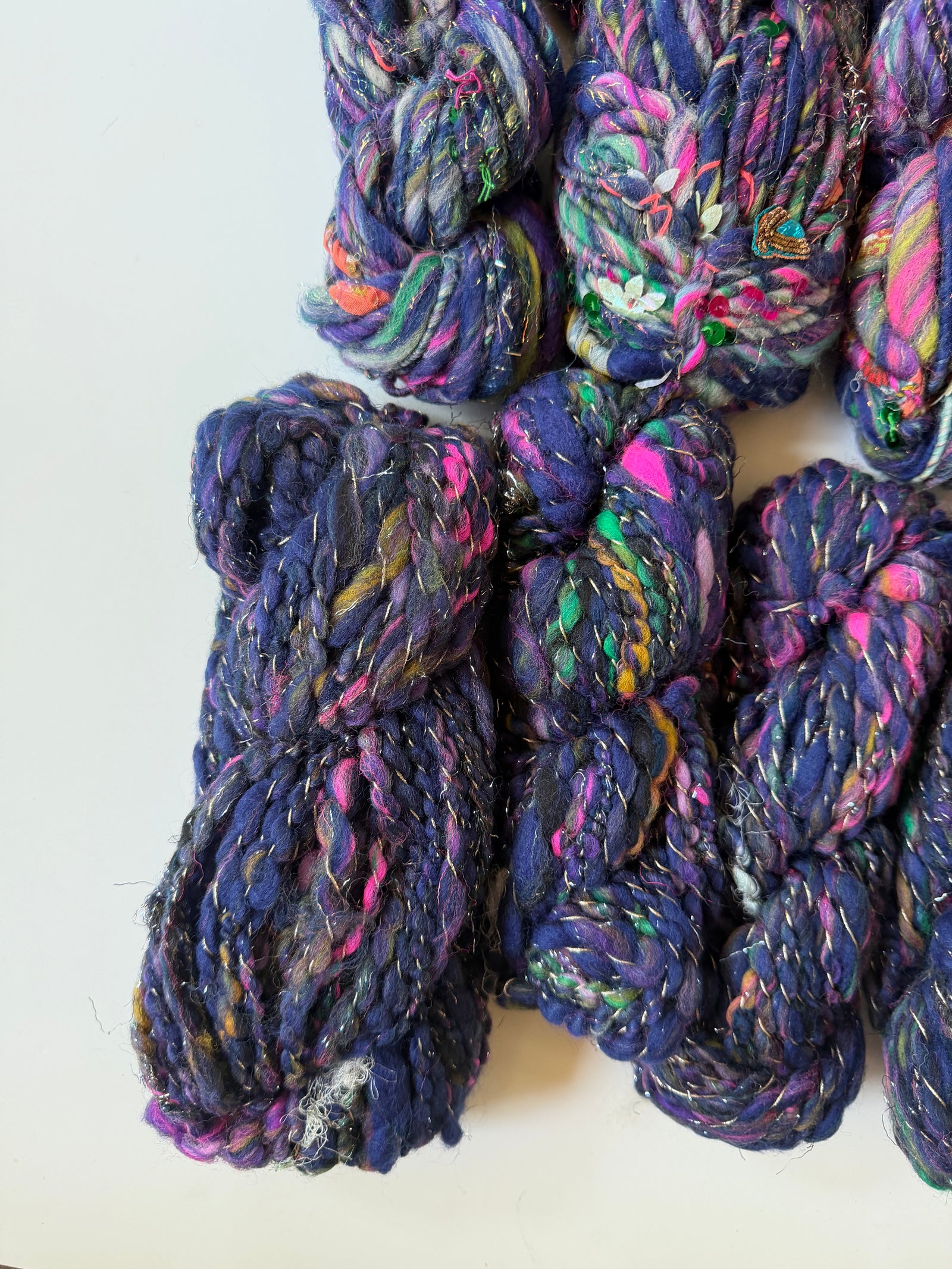 SOLD Dark Blue Sample Skein Bundle ~ 8 Mini Skeins