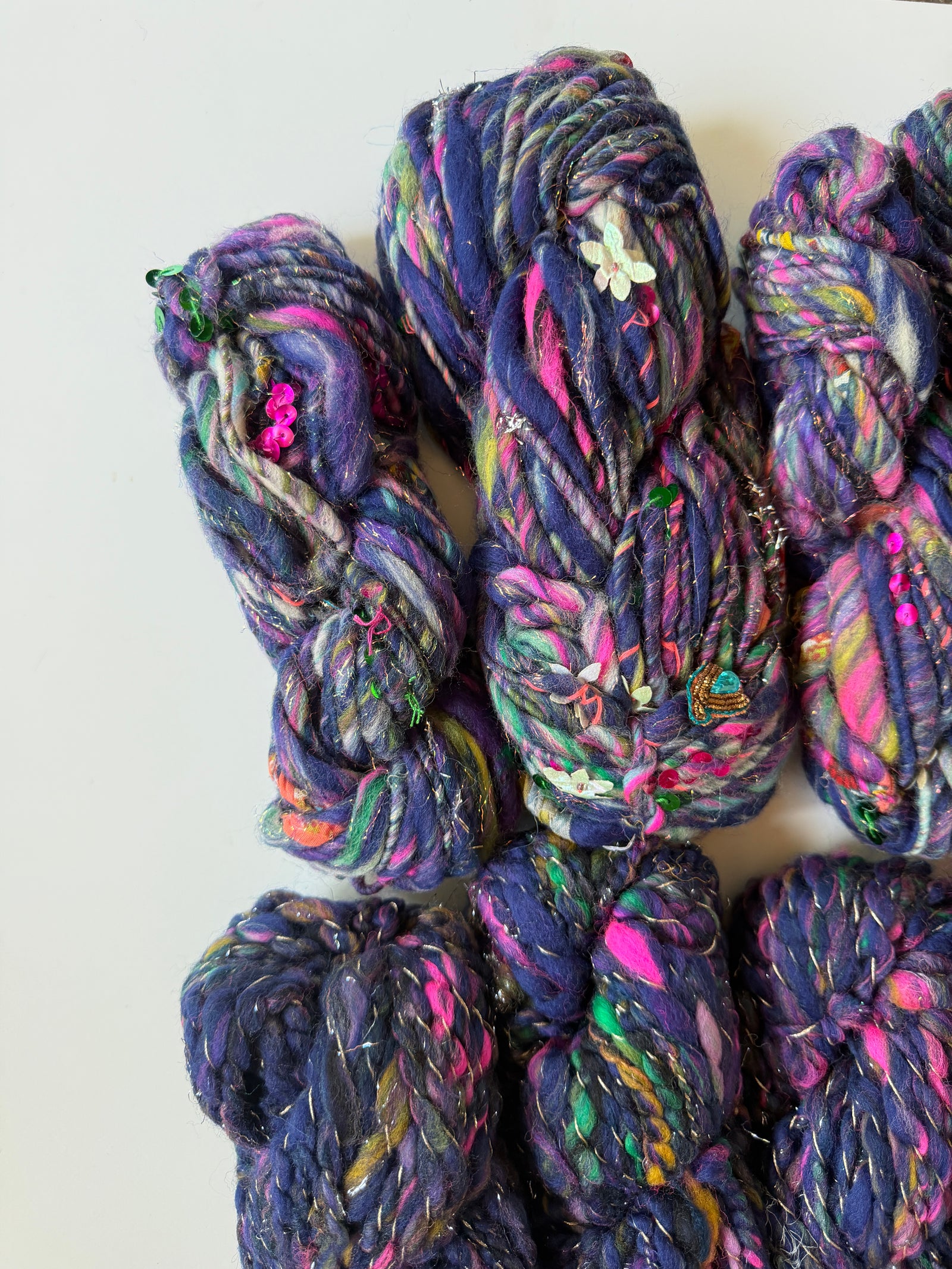 SOLD Dark Blue Sample Skein Bundle ~ 8 Mini Skeins