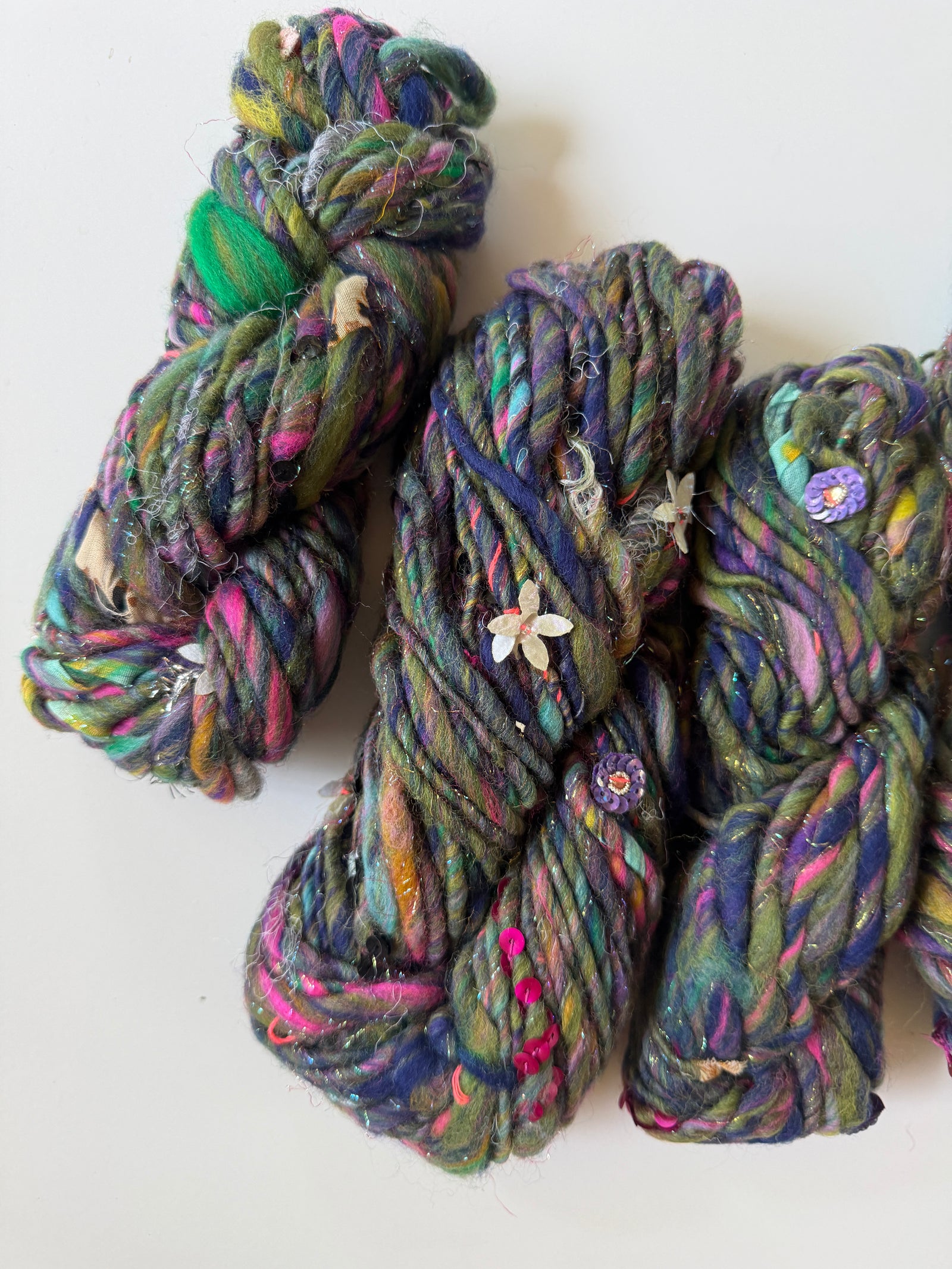 SOLD Blue/Green Sample Skein Bundle ~ 4 Mini Skeins