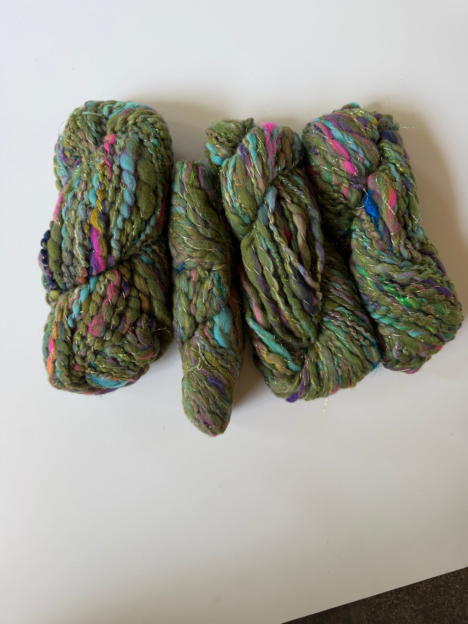 SOLD Green Sample Skein Bundle ~ 4 Mini Skeins