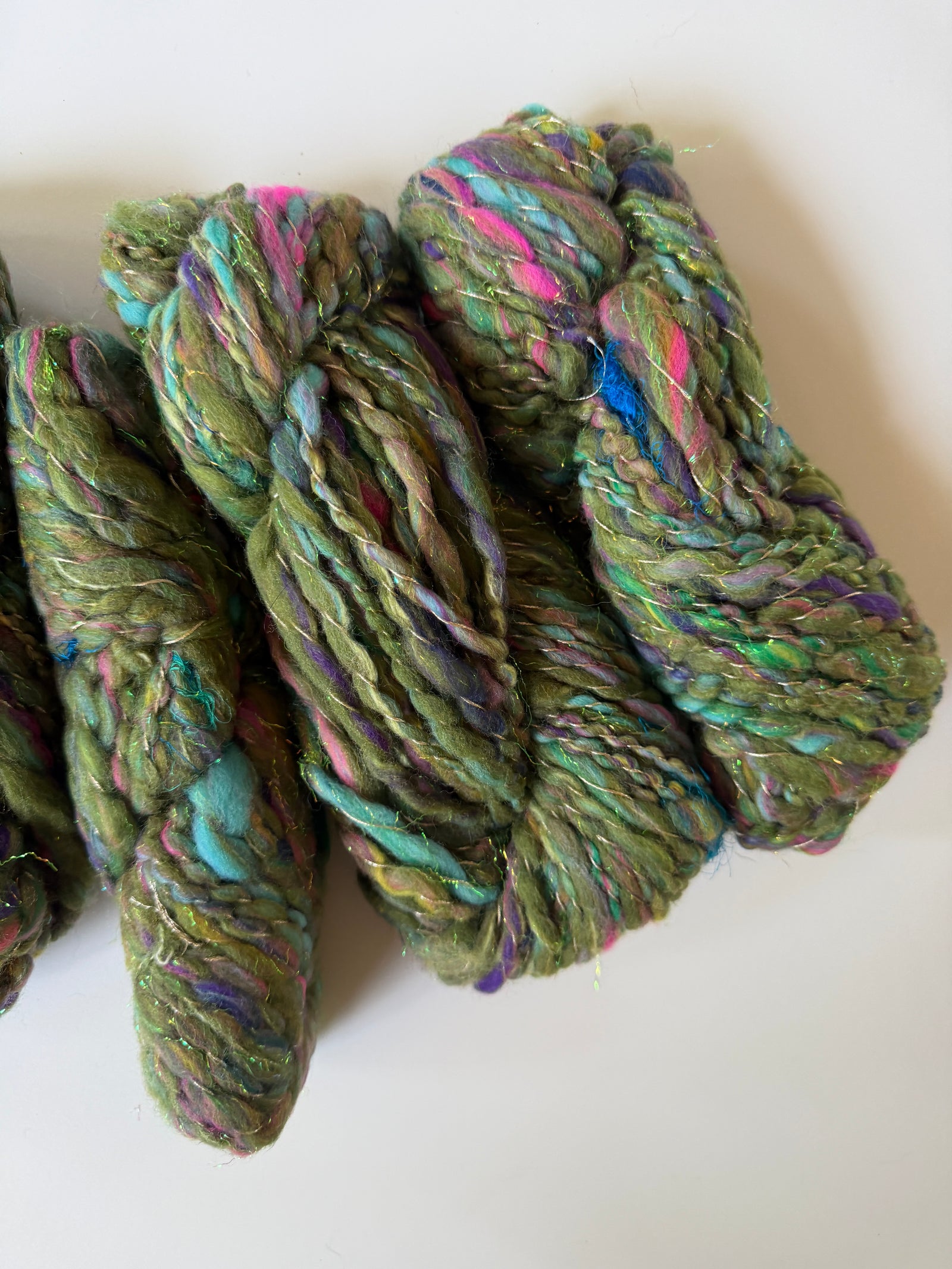 SOLD Green Sample Skein Bundle ~ 4 Mini Skeins