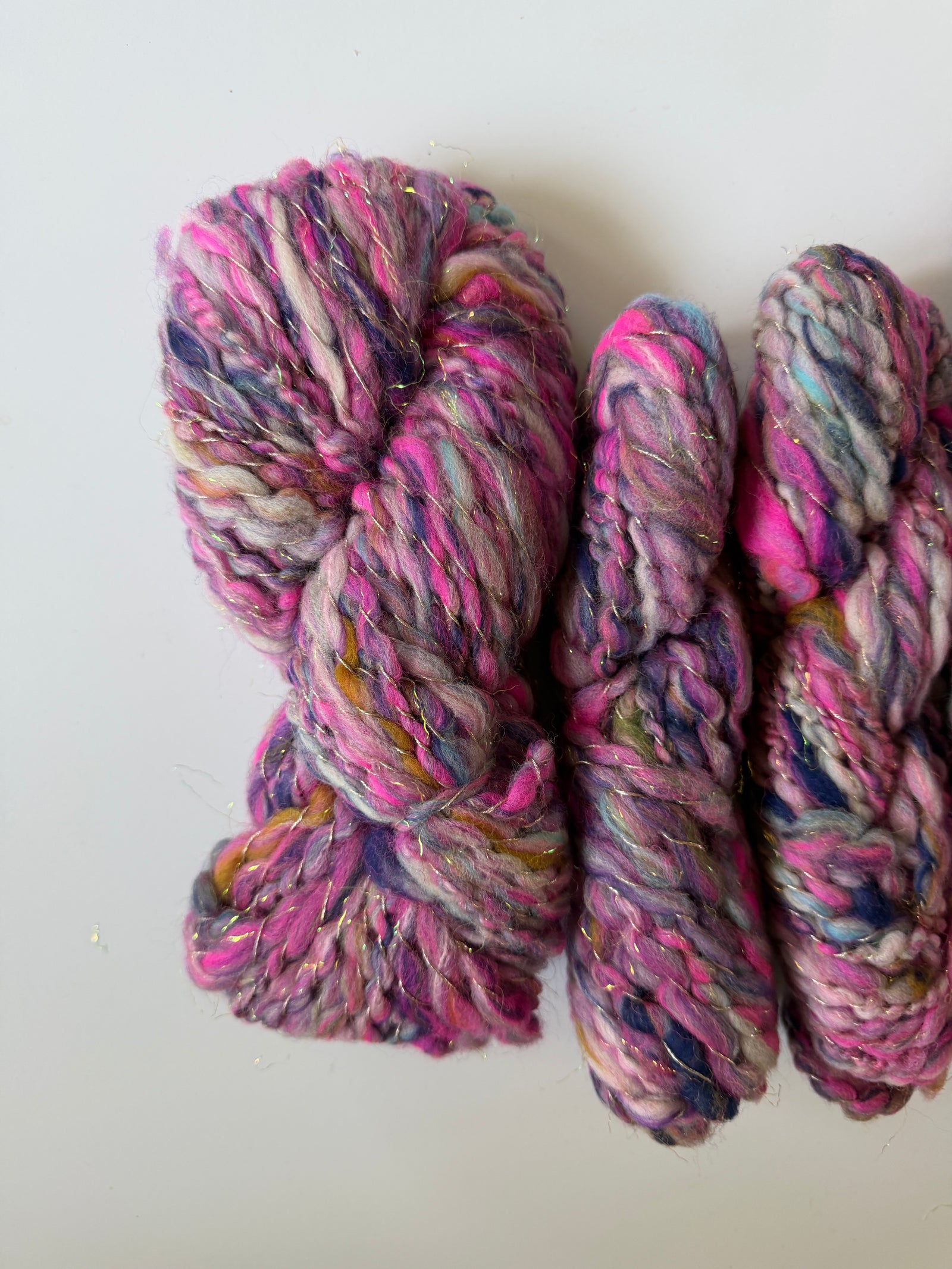 SOLD Pink/Purple Sample Skein Bundle ~ 4 Mini Skeins