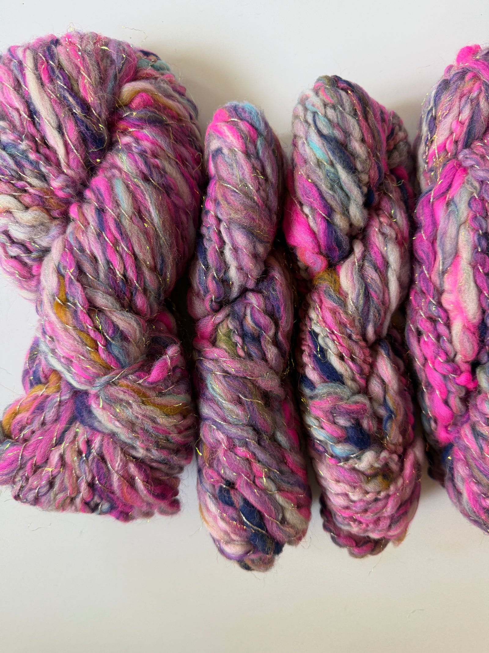 SOLD Pink/Purple Sample Skein Bundle ~ 4 Mini Skeins