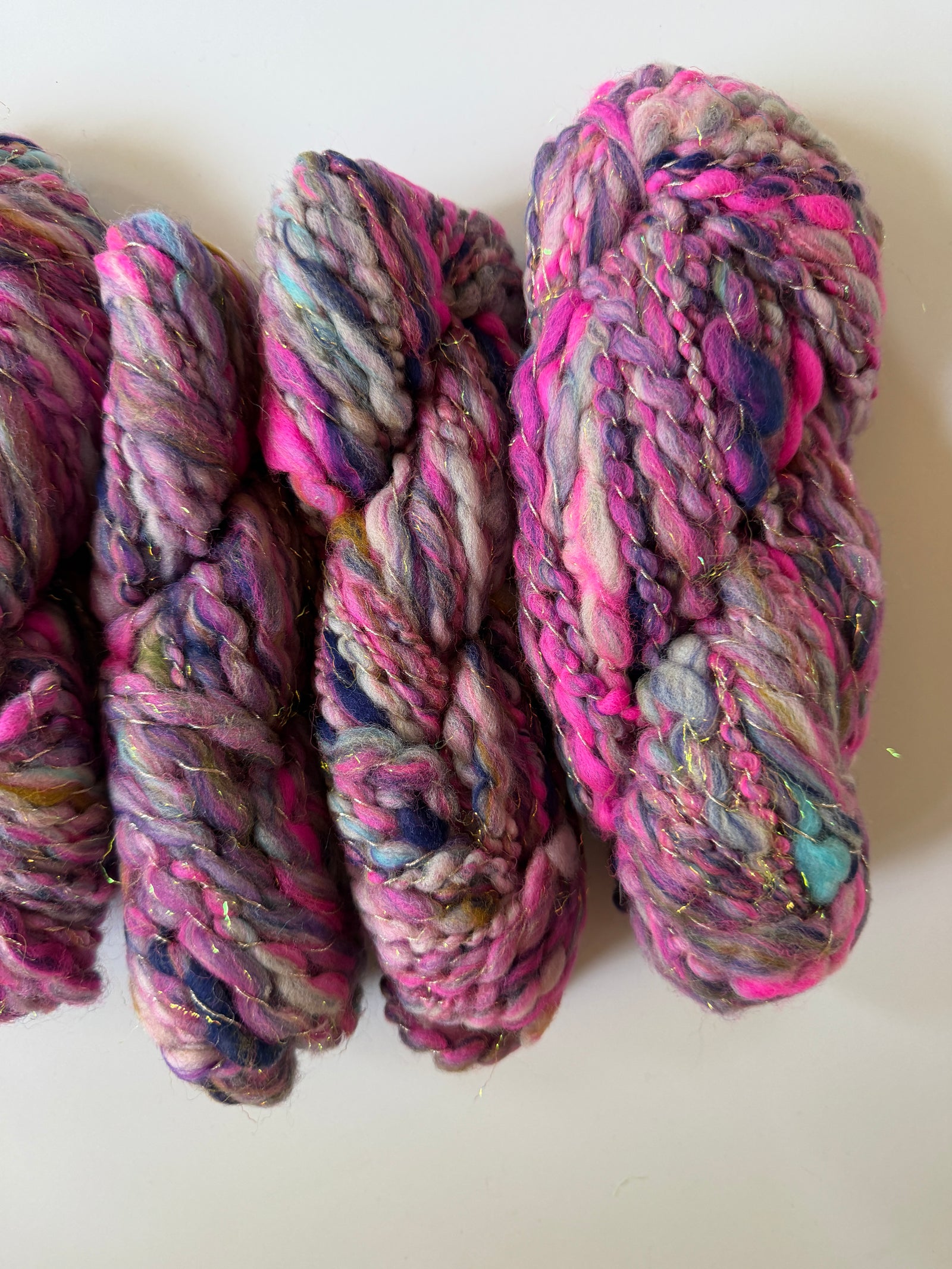 SOLD Pink/Purple Sample Skein Bundle ~ 4 Mini Skeins