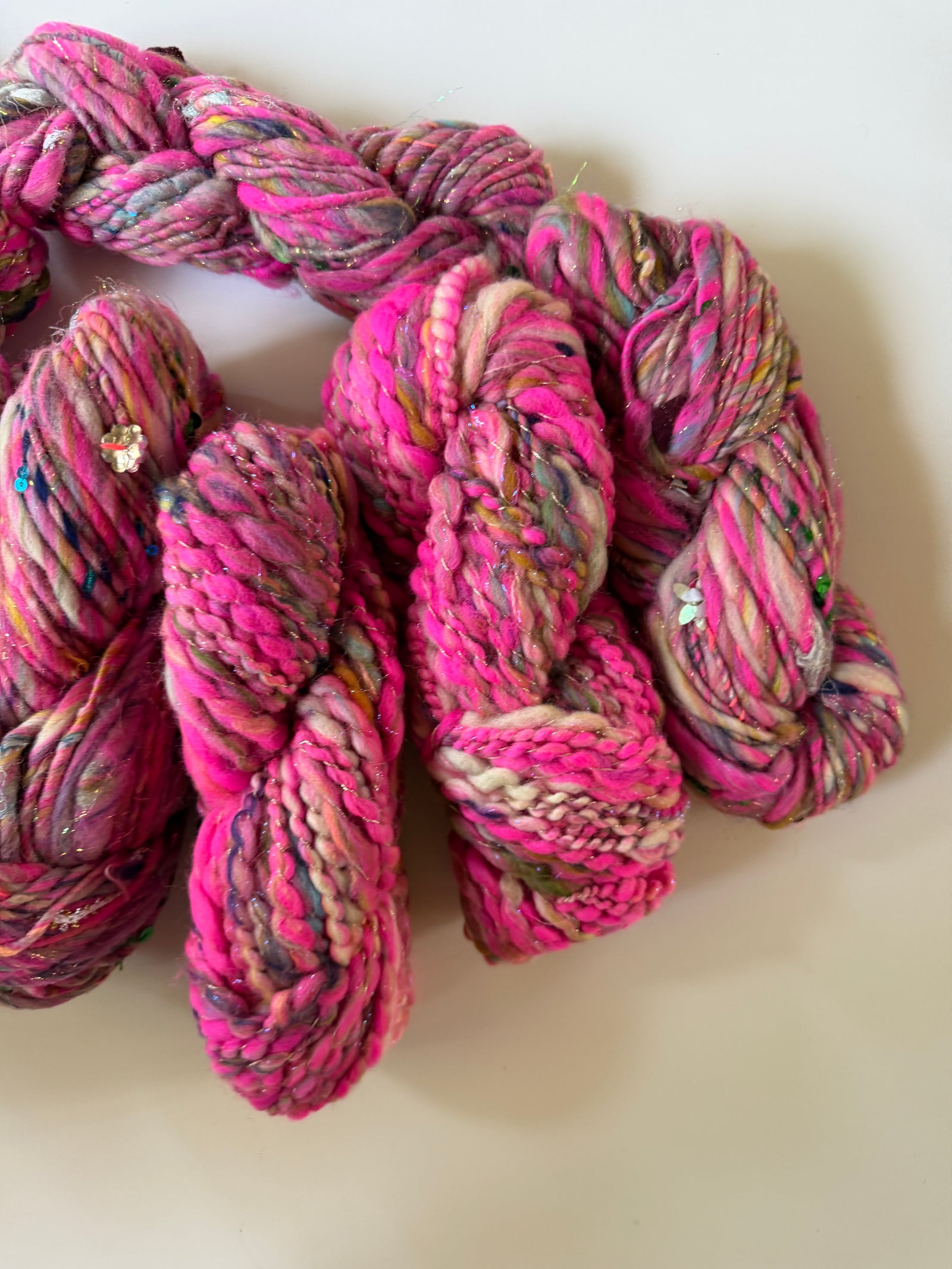 SOLD Neon Pink Sample Skein Bundle ~ 8 Mini Skeins