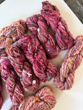 SOLD Maroon/Rose Sample Skein Bundle ~ 9 Mini Skeins