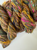 SOLD Mustard/Green Sample Skein Bundle ~ 5 Mini Skeins